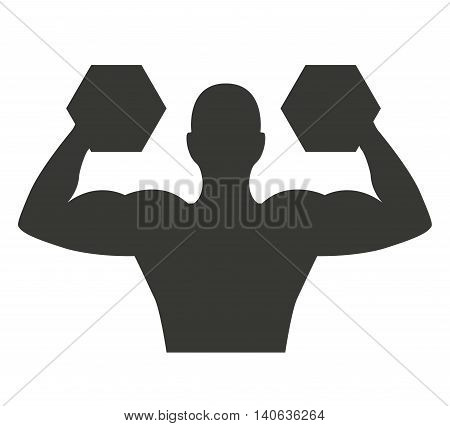 human figure silhoeutte lifestyle sport gym vector isolated graphic
