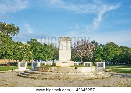 Monument For The Union Of Corfu With Greece