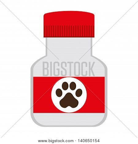 flat design veterinary medicine icon vector illustration