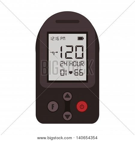 flat design heartrate wrist tracker icon vector illustration