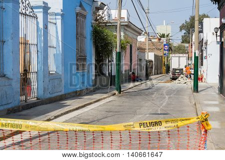 Road Work In Barranco Lima, Peru