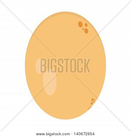 flat design single egg icon vector illustration