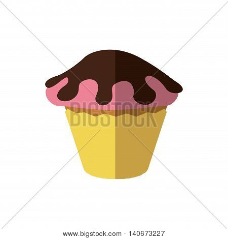 Bakery concept represented by muffing cupcake icon. Isolated and flat illustration