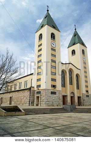 Church of St. Jacob in Medjugorje (Bosnia and Herzegovina) - a place of pilgrimage for Catholics