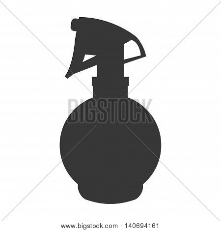Hair salon and barber shop concept represented by bottle splash bicon. Isolated and flat illustration