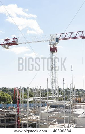 Meriton Crane Fixed Over The Construction Building Tops