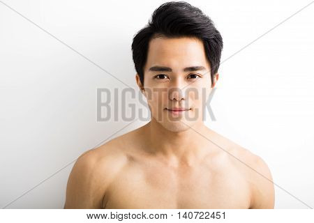 Close up portrait of handsome young man