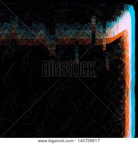 creative anaglyph glitch effect for images. illustration