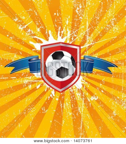Voetbal teken - voetbal op het schild