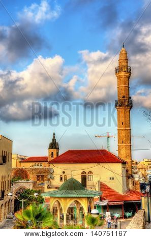 View of the Mahmoudiya Mosque in the old town of Tel Aviv-Jaffa - Israel