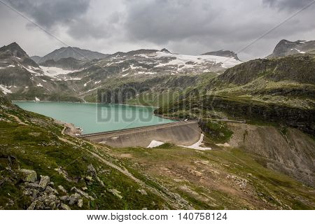 View from Weissee lake in Hohe tauern in Austria Europe