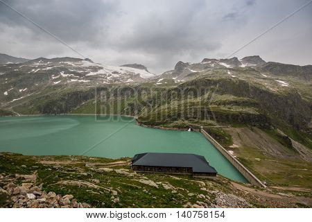View from Weissee lake in Hohe tauern in Austria Europe