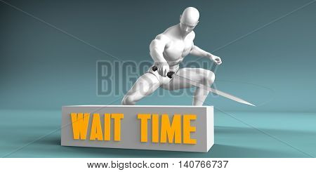 Cutting Wait Time and Cut or Reduce Concept 3D Illustration Render