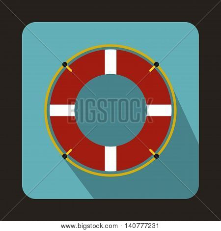 Lifeline icon in flat style with long shadow. Help symbol