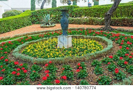 The perfect landscape design makes the Bahai Gardens perfect place to relax and enjoy the beauty Haifa Israel.