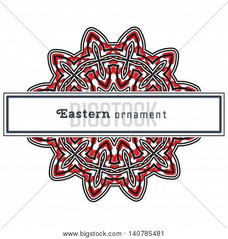 Vector Design With Circle Ornament In Eastern Style.