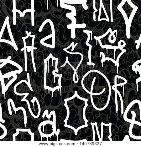 Graffiti Background Seamless Pattern
