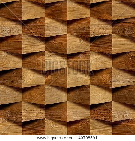 abstract decorative bricks - seamless background - wooden texture