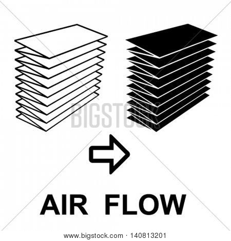 air filter black symbol vector