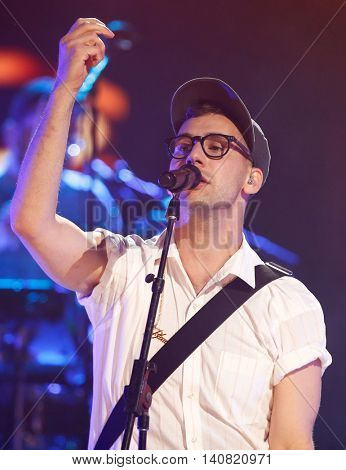 NEW  YORK-NOV 13: Jack Antonoff of Bleachers performs on stage during VH1's 2nd Annual 'You Oughta Know Live In Concert' 2014 at Hammerstein Ballroom on November 13, 2014 in New York City.