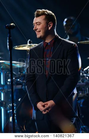 NEW  YORK-NOV 13: Singer Sam Smith performs on stage during VH1's 2nd Annual 'You Oughta Know Live In Concert' 2014 at Hammerstein Ballroom on November 13, 2014 in New York City.