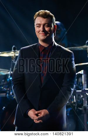 NEW  YORK-NOV 13: Singer Sam Smith performs on stage during VH1's 2nd Annual 'You Oughta Know Live In Concert' 2014 at Hammerstein Ballroom on November 13, 2014 in New York City.