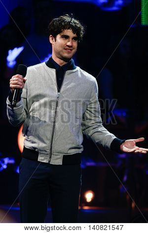 NEW  YORK-NOV 13: Actor Darren Criss on stage during VH1's 2nd Annual 'You Oughta Know Live In Concert' 2014 at Hammerstein Ballroom on November 13, 2014 in New York City.