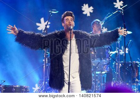 NEW  YORK-NOV 13: Zac Barnett of American Authors perform on stage during VH1's 2nd Annual 'You Oughta Know Live In Concert' 2014 at Hammerstein Ballroom on November 13, 2014 in New York City.