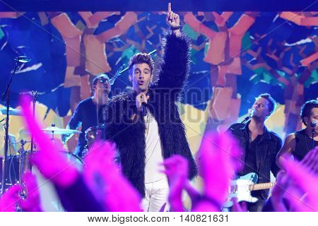 NEW  YORK-NOV 13: Zac Barnett of American Authors perform on stage during VH1's 2nd Annual 'You Oughta Know Live In Concert' 2014 at Hammerstein Ballroom on November 13, 2014 in New York City.