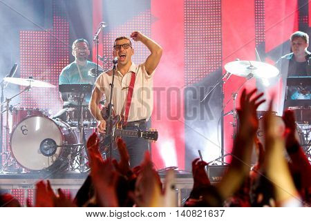 NEW  YORK-NOV 13: Jack Antonoff of Bleachers performs on stage at VH1's 2nd Annual 'You Oughta Know Live In Concert' 2014 at Hammerstein Ballroom on November 13, 2014 in New York City.