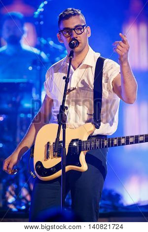 NEW  YORK-NOV 13: Jack Antonoff of Bleachers performs on stage during VH1's 2nd Annual 'You Oughta Know Live In Concert' 2014 at Hammerstein Ballroom on November 13, 2014 in New York City.
