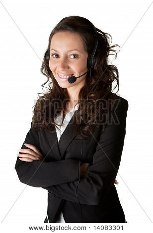 Operador de centro de llamada de juguetones