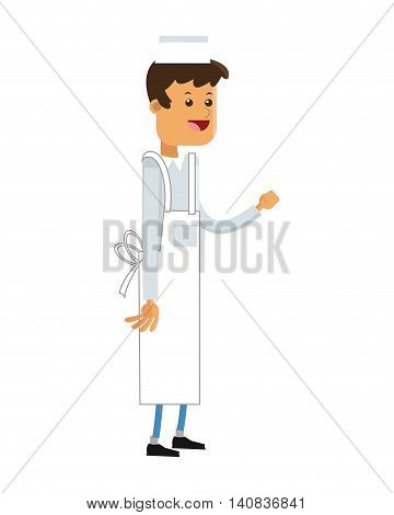 flat design ice cream vendor icon vector illustration