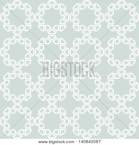 Seamless vector ornament. Modern geometric pattern with repeating elements. Light blue wnd white pattern