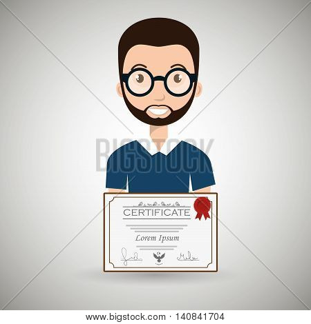 student diploma graduate graphic vector illustration eps 10