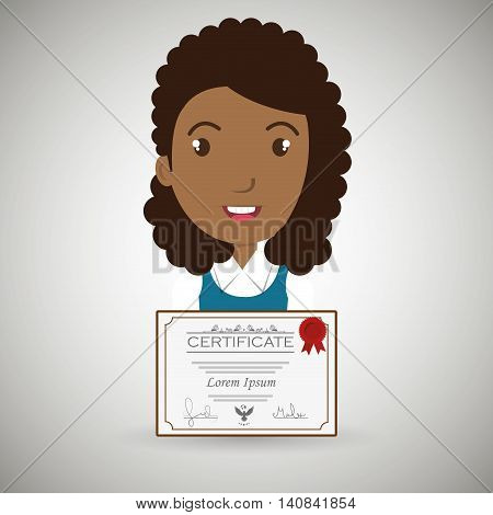 student diploma graduate graphic vector illustration eps 10