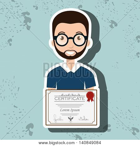 student diploma graduate graphic vector illustration eps 10