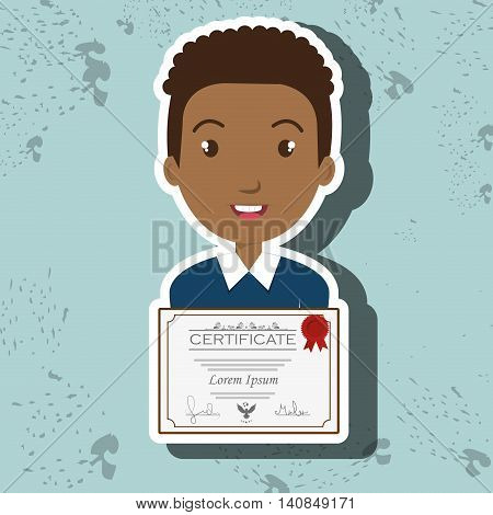 student diploma graduate graphic vector illustration eps 10