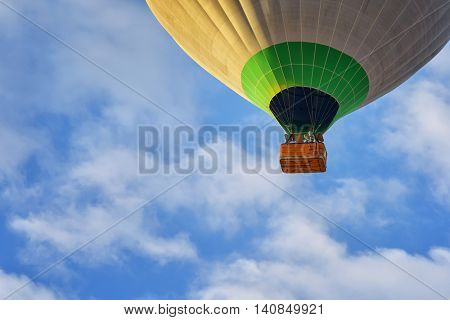 Balloon  in the sunrise sky. Cappadocia, Turkey