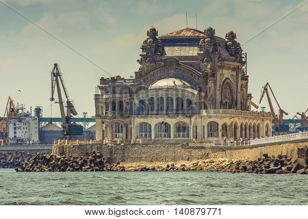 The Casino building in Constanta Romania.The Constanta Casino. The building has been the most representative in town for decades a real symbol for Constanta and tourists.