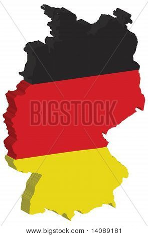 Duitsland kaart 3D