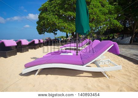 chairs on the beach beautiful summer Resort