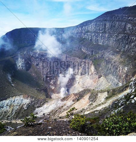 Mount Gede Crater in West Java Indonesia