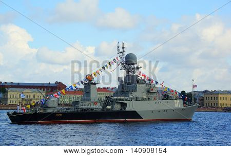 St. Petersburg, RUSSIA - JULY 31, 2016: Day of the Navy in St. Petersburg