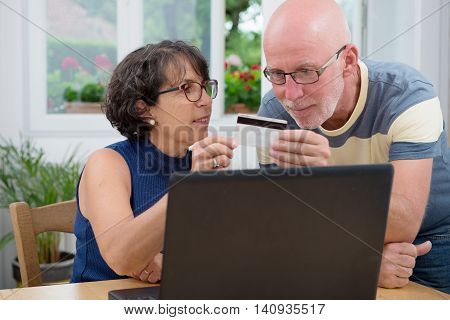 a couple of senior buy with internet