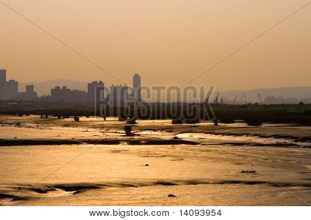 In Azië city weergeven