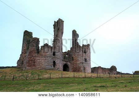 Ruin of Dunstanburgh castle Northumberland UL