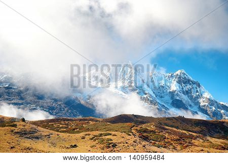 High Mountains, Covered By Snow.