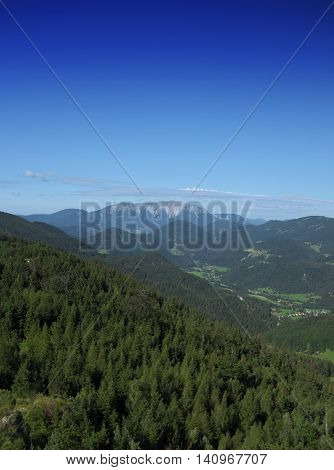 The Alps in area near Wiener Neustadt in summer sunny day