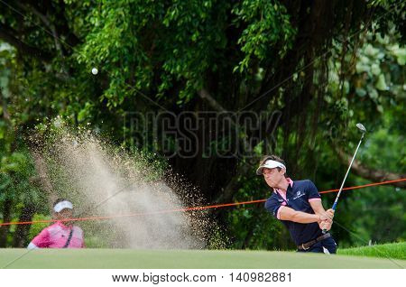 CHONBURI - JULY 31 : Victor Gebhard Osterby of Denmark in King's Cup 2016 at Phoenix Gold Golf & Country Club Pattaya on July 31 2016 in Chonburi Thailand.